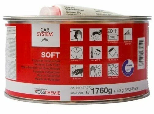 Carsystem Шпатлевка полиэфирная универсальная Putty Soft 1.8кг